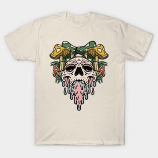 Yellow Mushroom Skull T-Shirt